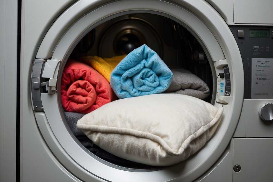 washing cushions in washing machine