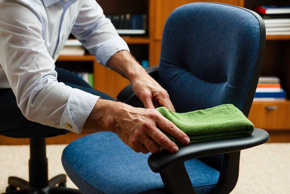 Cleaning the Disassembled Office Chair