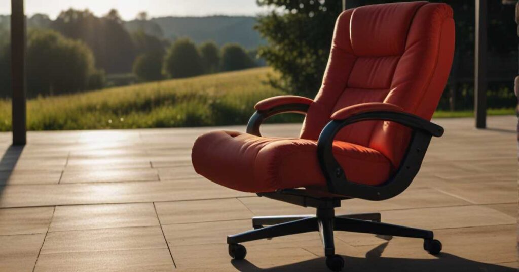 office chair in sunlight