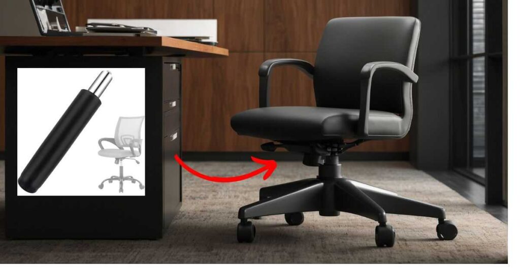 remove and replace gas cylinder of office chair