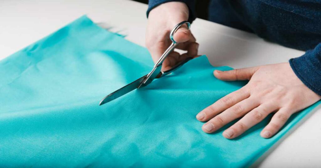 cutting the fabric